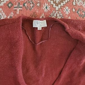 Long maroon sweater
